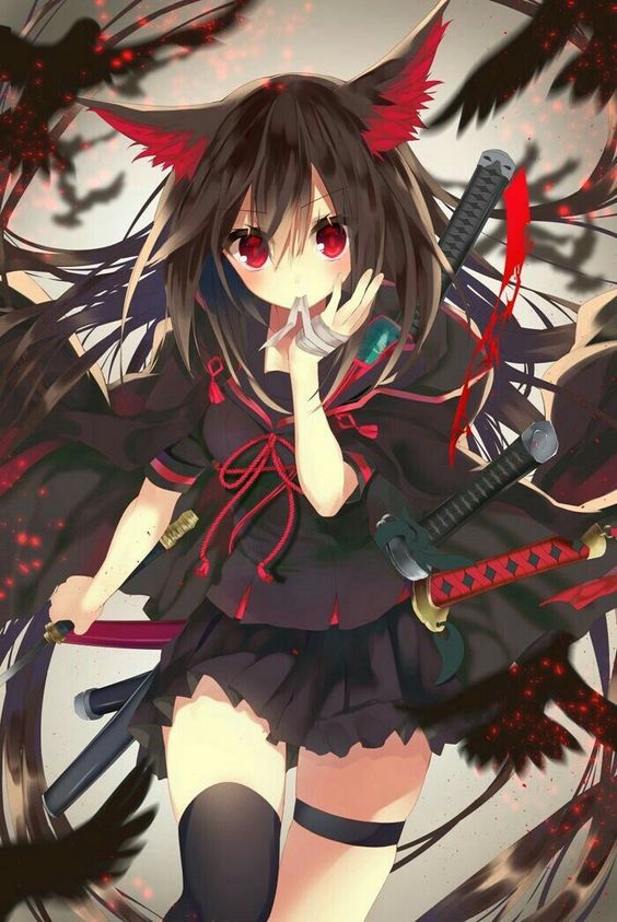 Download Anime Girls Pfp Red Eyes Wallpaper